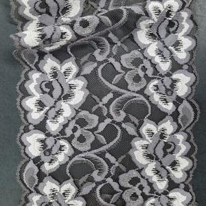 Dentelle florale rose bicolore, largeur 14,5 cm, festonnée, extensible et légère, pour lingerie, robes et décorations de mariage - Product Image 5