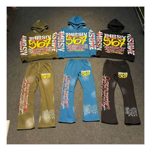 Conjunto Deportivo Distressed con Sudadera Holgada y Pantalones - Product Image 1