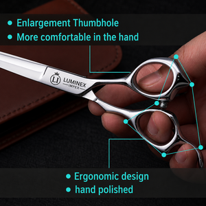NYBL-55 5.5inch Straight <b>Left</b>-<b>handed</b> <b>Scissors</b> JAPAN 440C Sharp 58-59HRC Hardness Stainless Steel Handle Barber Shears Hair 28 - Product Image 2
