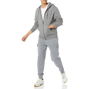 Sweat-shirts et sweats à capuche zippés personnalisés pour hommes, brodés, en molleton de coton respirant, service OEM, tailles et couleurs personnalisées - Product Image 2