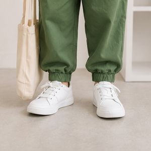 Custom Korean Style Boys Casual Wide Leg Pants Khaki 65% Cotton 35% Polyester Durable Anti-Pilling <b>Trousers</b> - Product Image 6