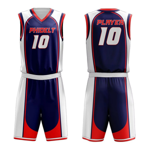 Ensemble de shorts et maillot de basket-ball unisexe pour homme, taille plus, personnalisable avec le nom de l'équipe, imprimé, été, 100% polyester respirant - Product Image 1