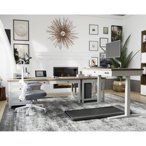 โต๊ะทำงาน/เขียนหนังสือ/เรียนรู้สีขาวสไตล์โมเดิร์นสำหรับห้องนอน โต๊ะคอมพิวเตอร์แบบตั้งพื้นพร้อมลิ้นชักและปลั๊กไฟสำหรับทำงานที่บ้าน - Product Image 6