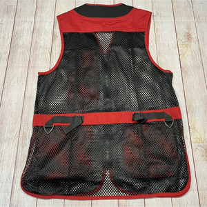 Gilet de chasse en maille rouge pour homme, multi-poches, sans manches, respirant, équipement de plein air, vêtements d'été - Product Image 3