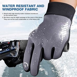 Clean Design <b>Touchscreen</b> Thermal <b>Gloves</b> Textured Slip for Winter Sports Running Biking Outdoor Tasks Anti Slip Riding <b>Glove</b> - Product Image 5