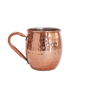 KOI แก้วมักทำจากมอสโกมิวล์พร้อมที่จับทองแดงสำหรับดื่ม100% 450มล. ถ้วยม็อกเทลเบียร์ค็อกเทล - Product Image 1