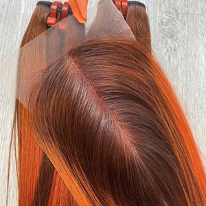 Piano Bone Straight, Piano Orange con extensiones de cabello humano vietnamita de color marrón recto - Product Image 6