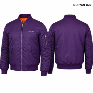 Chaqueta Bomber de Invierno Personalizada con Cierre, Transpirable, de Secado Rápido y Ecológica, Fabricante, Venta al Por Mayor Directa de Fábrica, Ropa Exterior Casual para Hombre - Product Image 2