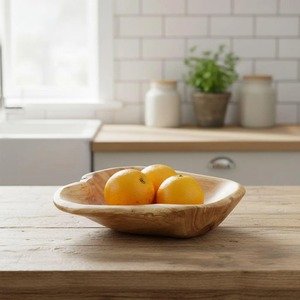 Bol à salade en bois d'acacia de haute qualité, forme unique, style américain, artisanal, personnalisable, vaisselle de fête - Product Image 6