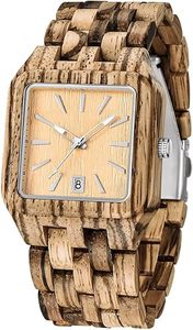 New FAIZA CRAFT FC-5772 Wooden Watch for Men with <b>Art</b> Deco Design and Quartz Movement Antique Style <b>Clocks</b> - Product Image 6