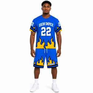 Conjunto de 2 Piezas de Pantalones Cortos de Baloncesto para Hombre con Logotipo Personalizado, Camiseta Oversize con Estampado por Sublimación, Uniforme Deportivo al por Mayor - Product Image 3