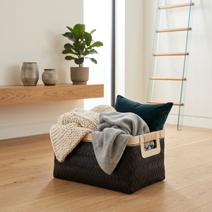 Recta Natural Color Woven Natural Fiber Eco-Friendly Space Saving <b>Rectangular</b> <b>Storage</b> <b>Basket</b> Home Decor Organizer - Product Image 3