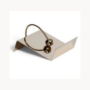 Porte-serviettes en métal martelé au design élégant et moderne, personnalisable, nouvelle arrivée, support décoratif pour serviettes de table - Product Image 2
