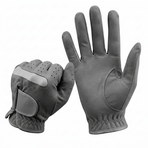 Golf Glove Goatskin Leather Breathable Non-Slip Full Finger Adjustable <b>Wrist</b> <b>Strap</b> Unisex Sports Gloves Embossed Hands - Product Image 1