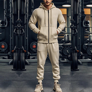 Conjuntos Deportivos de Alta Calidad para Verano y Otoño, Sudadera Holgada, Pantalones Deportivos, Conjuntos de Sudadera con Capucha y Pantalones Deportivos Lisos - Product Image 3