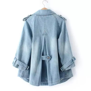 2026 New Arrival Women's Retro <b>Denim</b> Jacket Single Breasted Short <b>Coat</b> Round Neck Casual Versatile Spring Winter Autumn Washed - Product Image 2