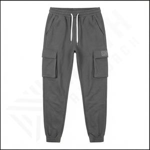 Ropa de calle con logotipo personalizado, pantalones de chándal acampanados holgados de pierna ancha en blanco de algodón de alta calidad para hombre - Product Image 2