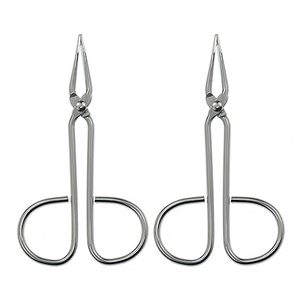 Pince à épiler en acier inoxydable de haute qualité, ciseaux à pointe inclinée pour l'épilation des sourcils et des poils du visage - Product Image 1