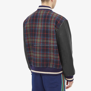 Veste unisexe en Patchwork HIVJ225, corps imprimé à carreaux avec Chenille, haut pour hommes et femmes - Product Image 6