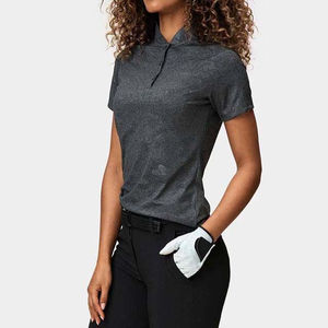 <b>Women</b> Short Sleeve <b>Polo</b> Shirt Solid Color Knitted Quick Dry Casual <b>Top</b> - Product Image 3