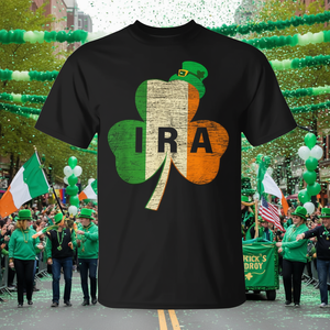 Camiseta Irish Shamrock con la bandera de Irlanda y texto Ira para el día de San Patricio - Product Image 2