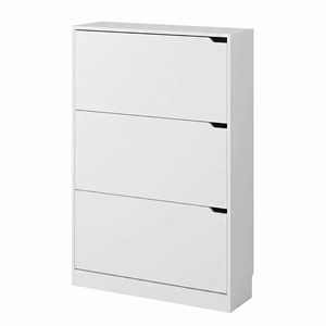 Meuble à chaussures autoportant ultra-fin de 8,66 po de profondeur avec 3 tiroirs basculants réglables, organisateur de style rabattable, propriétés antimicrobiennes - Product Image 6