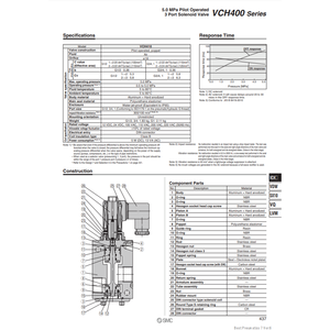 Válvula de control de válvula solenoide SMC Pneumatics - Product Image 1