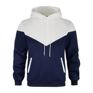 Sweat-shirt à capuche pour homme, color-block, manches raglan, coupe classique, décontracté, pour l'automne, avec poches, en tissu French Terry - Product Image 4