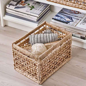 Meilleur Choix du Vietnam : Panier de Rangement en Jacinthe d'Eau Tressé à la Main du Vietnam pour Cuisine, Maison et Bureau - Écologique - Product Image 6