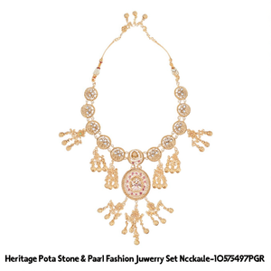 Conjunto de Joyería de Moda Heritage Pota Stone & Pearl, Collar-10575497PGR - Product Image 2