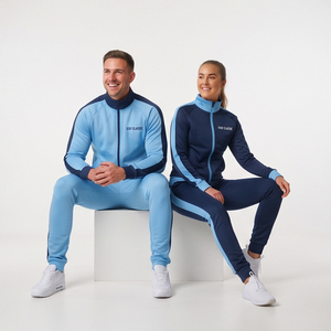 Custom Performance Training Tracksuit 100% Polyester Sportswear <b>Track</b> <b>Jacket</b> Jogger Pants Custom Training Sweatsuits Unisex - Product Image 5