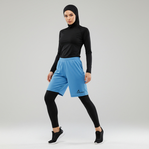 กางเกงออกกำลังกายผู้หญิงมุสลิมแบบสุภาพ 2 in 1 เอวสูง แห้งเร็ว ระบายอากาศได้ดี น้ำหนักเบา ซับเหงื่อ UPF50+ ทรงปกติ สำหรับการฝึกซ้อม - Product Image 1