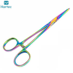 Pince de pêche en acier inoxydable multicolore arc-en-ciel, à mâchoires droites, avec système de verrouillage, pour l'élimination des hameçons et l'équipement de pêche - Product Image 3