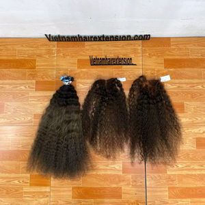 Magnifiques extensions de cheveux humains Remy vietnamiens avec trame de peau bouclée, 8-32 pouces, 100 grammes, 100% cheveux vierges - Product Image 1