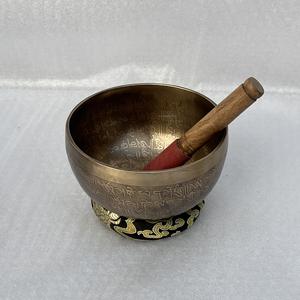 Cuenco tibetano de bronce original hecho a mano de alta calidad, personalizado, de aleación metálica, para meditación, sonido y terapia, martillado a mano. - Product Image 2
