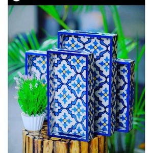 ถาดเสิร์ฟ MDF พิมพ์ลายคุณภาพสูง 64 แบบ สำหรับอาหารและเครื่องดื่ม ถาดตกแต่ง - Product Image 3
