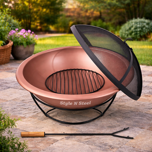 Luxury Iron <b>Fire</b> <b>Pit</b> with Heat Resistant Paint Freestanding Design Coal/Wood Burning Outdoor Heater - Product Image 1