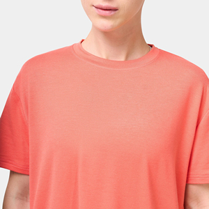 Camiseta de Verano para Mujer al por Mayor, 100% Algodón, Hombros Caídos, Oversize, 240g, Personalizada con Apliques, Antiarrugas - Product Image 2