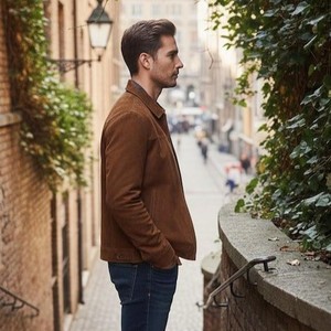 Veste d'hiver en cuir véritable pour homme, style intemporel, décontractée, texture fine, design moderne, échantillon de fabricant OEM sur mesure - Product Image 5