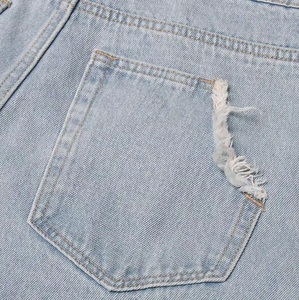 Pantalon cargo en jean taille haute pour femme, coupe ample, longueur intégrale, avec plusieurs poches, style décontracté, idéal pour le printemps - Product Image 6
