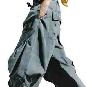 Women Street Wear Trendy Ladies Pant High Waist Casual Loose Balloon Stripped Barrel <b>Trousers</b> Wide Leg Sweatpants - Product Image 2