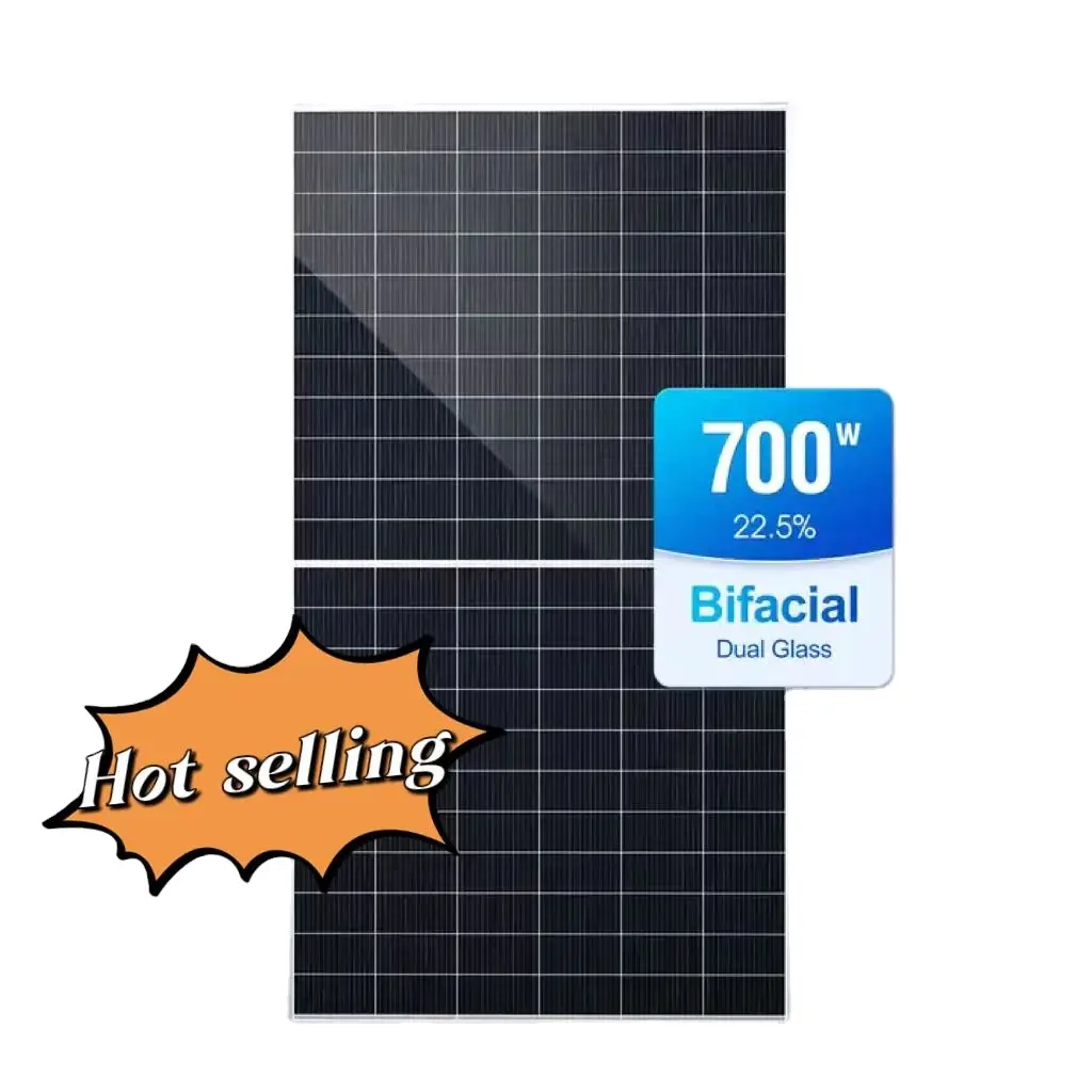 ソーラーパネルフルブラック700w 30年保証550W 580W panneau solaire 5W-800W