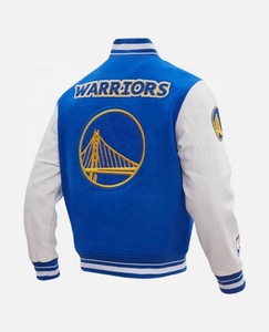 Chaqueta Varsity Personalizada para Hombre, Chaqueta Letterman con Mangas de Cuero, Parche Bordado, Chaqueta Trucker de Béisbol, Primavera - Product Image 3