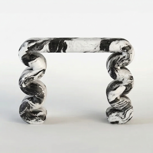 Hayat Group Modern <b>Marble</b> Panda <b>Console</b> <b>Table</b> for Living Room & Dining - Product Image 1