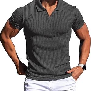 2025 personnalisé hommes de haute qualité à manches courtes polo respirant coton solide impression conception Anti-rides caractéristique pour l'été - Product Image 1