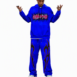 Trendy Graphic <b>Fleece</b> Hoodie Regular Fit Heavyweight Cotton Breathable Streetwear Vintage Washed Printed Custom <b>Sweatshirt</b> Men - Product Image 4