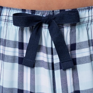<b>Men's</b> Plus Size PolyesterCotton Nonwoven <b>Flannel</b> <b>Pajama</b> Bottom Gray White Plaid Breathable Quick Dry 220g Fashionable - Product Image 5