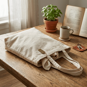 Bolsa de Compras Bohemia de Lona de Algodón Orgánico Reutilizable, Impresión de Logotipo Personalizado, Ecológica, Reciclada, para Compras, Viajes y Promociones - Product Image 6