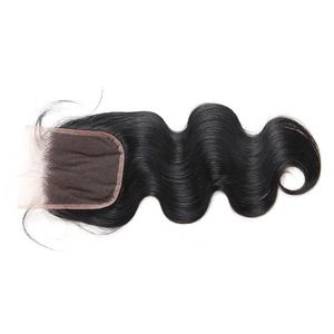 Indian Virgin Remy Hair Closure <b>Body</b> <b>Wave</b> Machine Double Weft Double Drawn Human Hair Extension Raw Lace Front Closure - Product Image 1