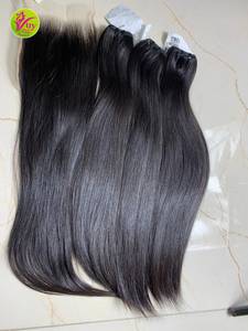 VuyHair Premium Filipino <b>Hair</b> Silky Straight Black Donor Human <b>Hair</b> Glueless Double Machine Weft - Product Image 3